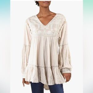 Free People Womens Much Love Cotton Boho Tunic Top